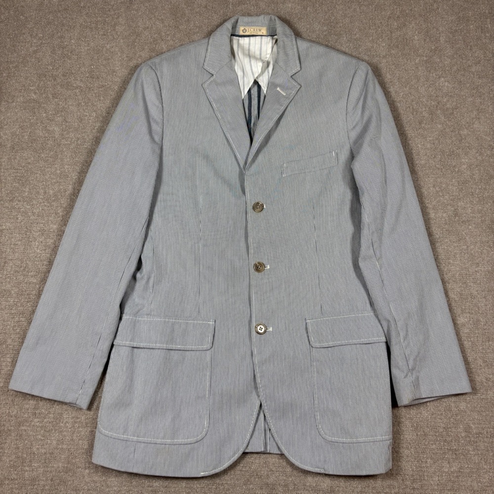 J.Crew Factory White‎ Pinstriped Clayton Sportcoat Men's Size Small NWT (Flawed)
